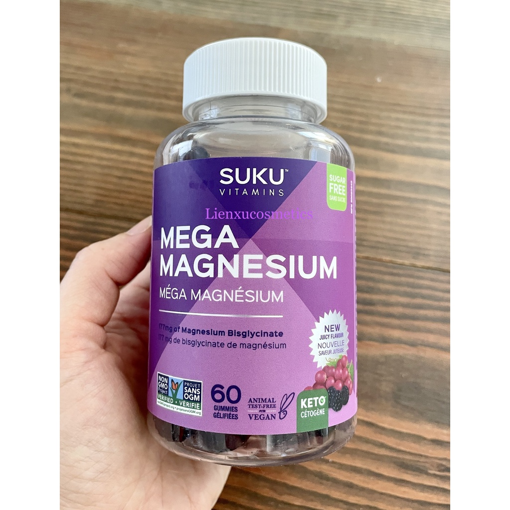 Bổ sung Magie Suku Mega Magnesium 60 viên; hsd 2024