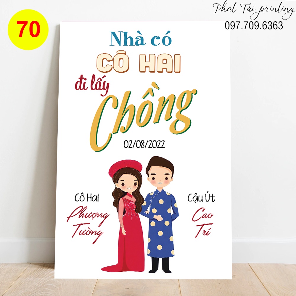 MS 70 - Bảng Welcome trang trí đám cưới