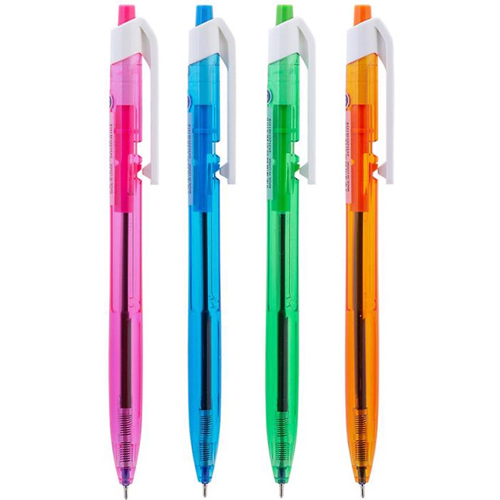 ❧K&K☙ BÚT BI DẦU DELI MỰC XANH - 0.7MM - ĐẦU BẤM