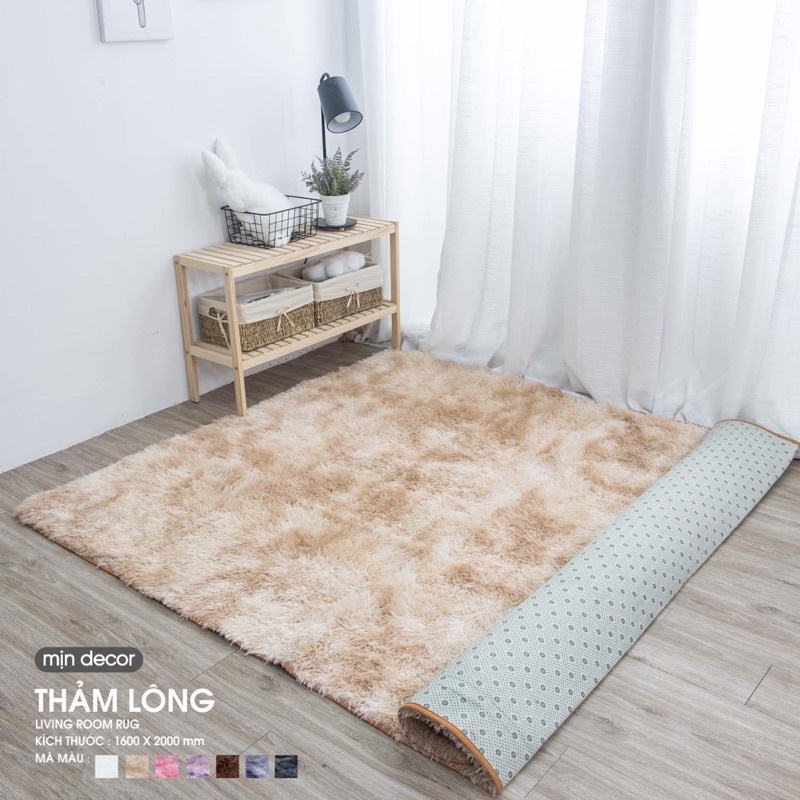 Thảm trải sàn sofa - Thảm trải giường ngủ màu kem loang 2m x 1m6