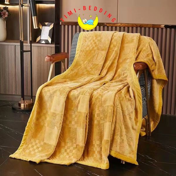 Chăn lông thỏ đại hài blanket cao cấp, nhập khẩu chính hãng kích thước 2x2,3m , nặng 1,8kg - Timibedding