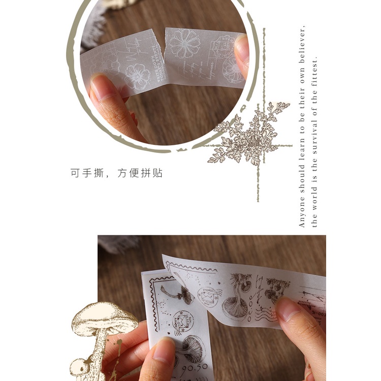 Bộ 30 Giấy Axit sulfuric In Họa Tiết Hoa Phong Cách retro Dùng Trang Trí Sổ Tay diy