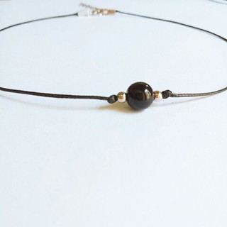 Vòng chocker cổ kèm mặt hạt bi và hạt đen (ảnh thật)