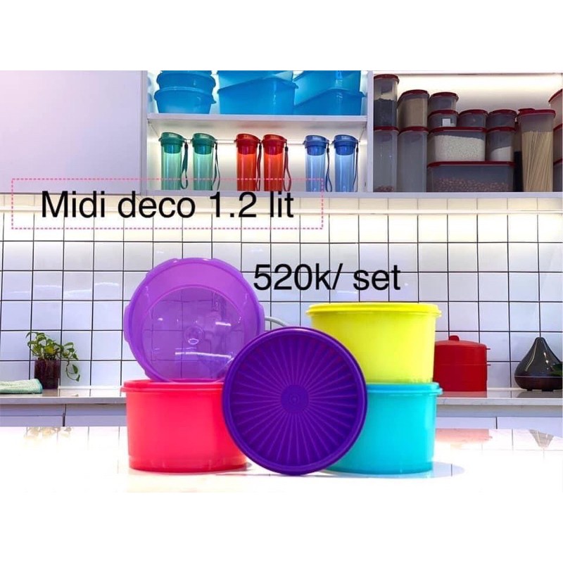 Hộp kệ bếp, oval 1.1l, 2.3l Tupperware