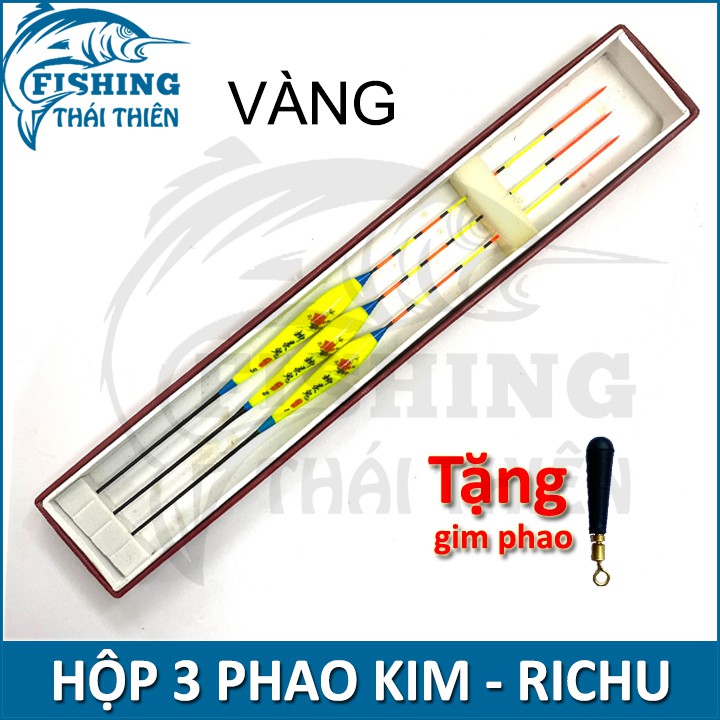 Combo 3 chiếc phao kim câu đơn, câu đài, phao kim Richu nhiều màu sắc