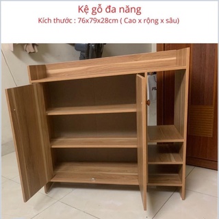 Tủ giày gỗ, Tủ đựng giày 2 cánh tủ, 3 tầng gỗ MDF. Mẫu mã đa dạng .