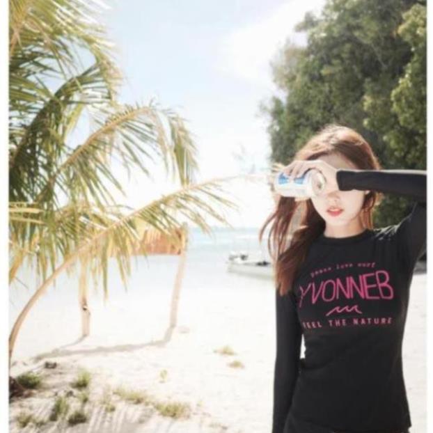 Có sẵn lẻ áo bơi nữ dài tay đen chữ đỏ FEEL THE NATURE 👙 sexy  ཾ  ཾ ་ * | BigBuy360 - bigbuy360.vn
