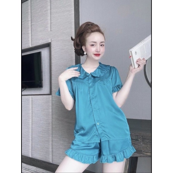 Đồ bộ LỤA ĐÙI MÀU TIỂU THƯ DỄ THƯƠNG thời trang