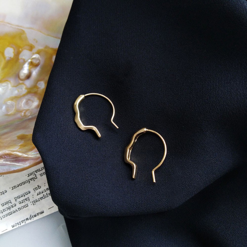 Niche Simple Face Design Earrings Personality Wild Retro Ins Women Jewelry