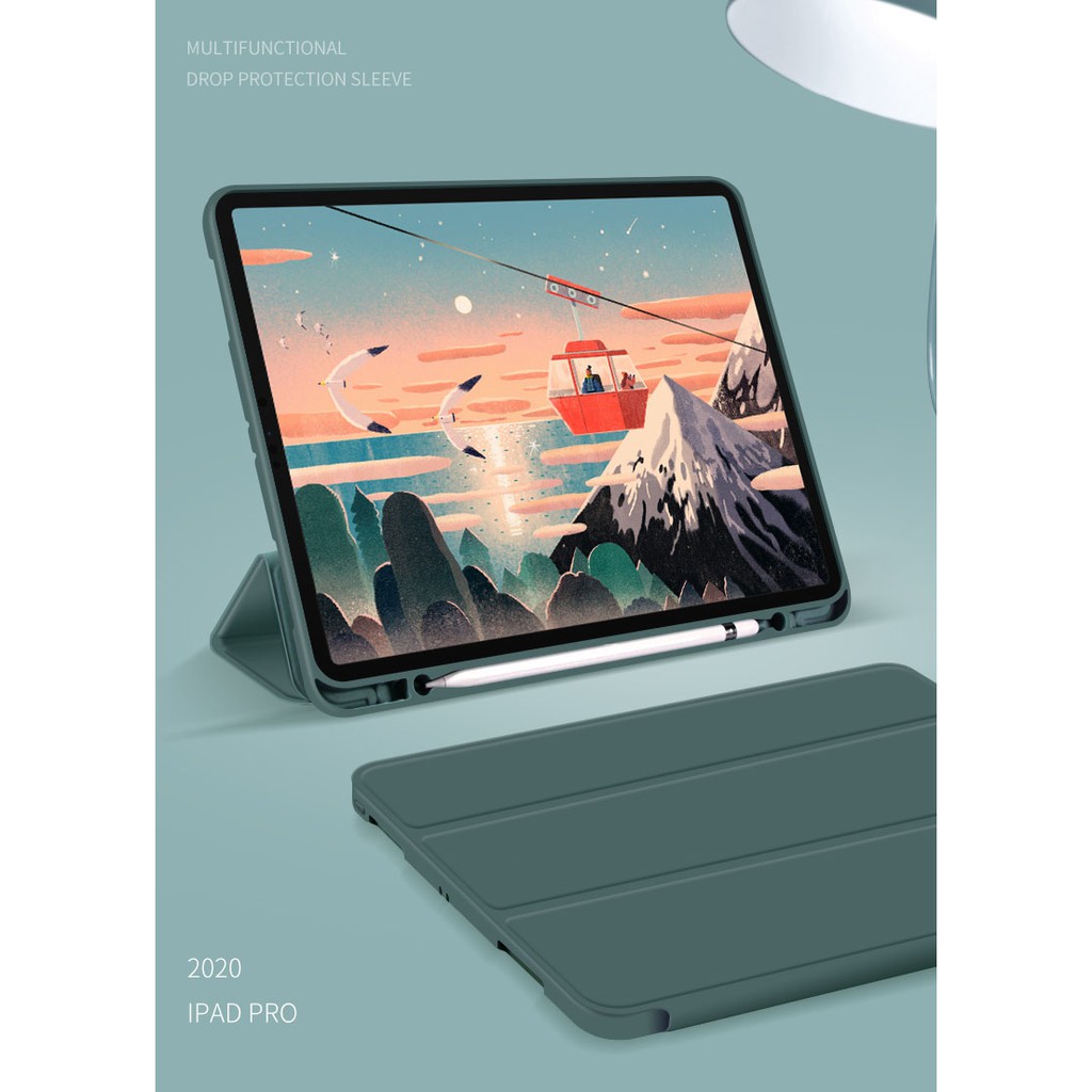 Bao da máy tính bảng siêu mỏng tự động ngủ/ đánh thức cho iPad air 4 pro 11 8th gen  2020 9.7 2017 2018 air 1 air 3 10.5 gen 7th 10.2 | BigBuy360 - bigbuy360.vn