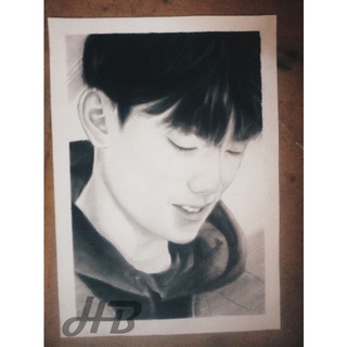 tranh chân dung A5 + khung