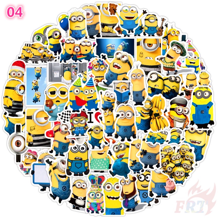 50 Cái / Bộ ❉ Hình Dán Minions ❉ Sticker Dán Tường Chống Thấm Nước Họa Tiết Doodle Hợp Thời Trang