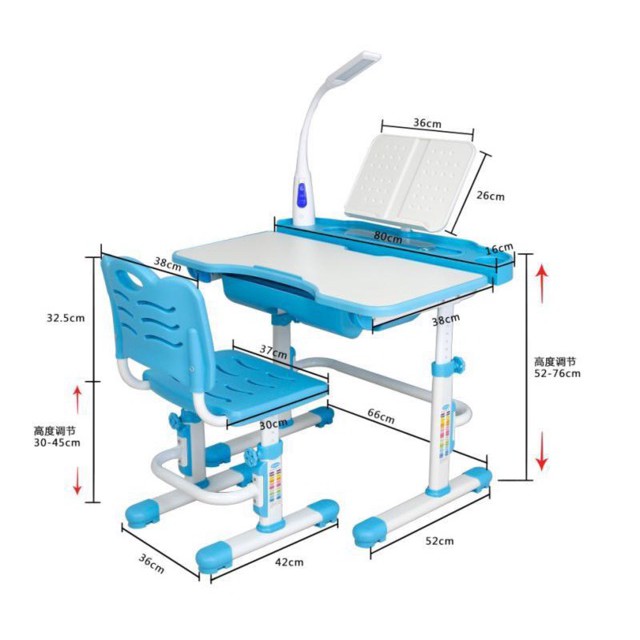 [CHÍNH HÃNG] Bộ bàn học thông minh chống gù - chống cận D80-ROYAL thế hệ mới cao cấp nhất 2019