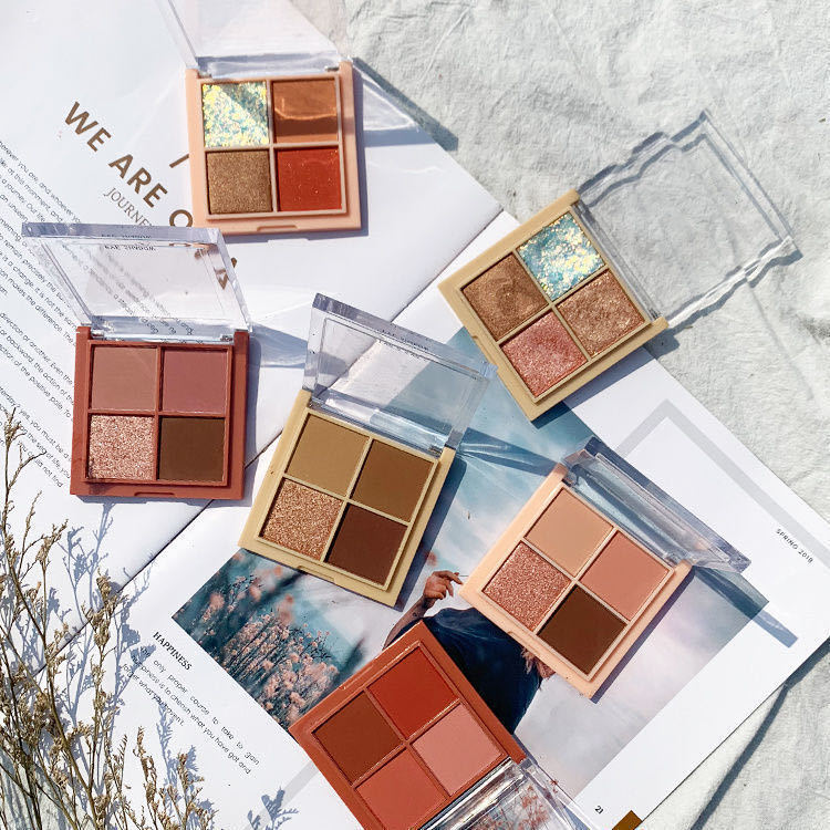 [Hàng mới về] Bảng phấn mắt 4 màu nhũ/ màu lỳ mịn màng không thấm nước | BigBuy360 - bigbuy360.vn