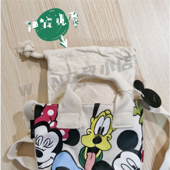 [Hàng Sẵn] Túi Xách Vải Canvas Đeo Chéo Mickey Disney hàng Za.ra Xuất Dư