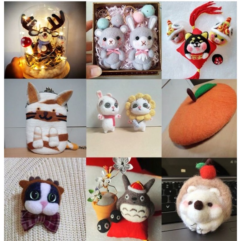 Len Chọc (Needle Felt) Gói 5g Mã Màu 01-40.