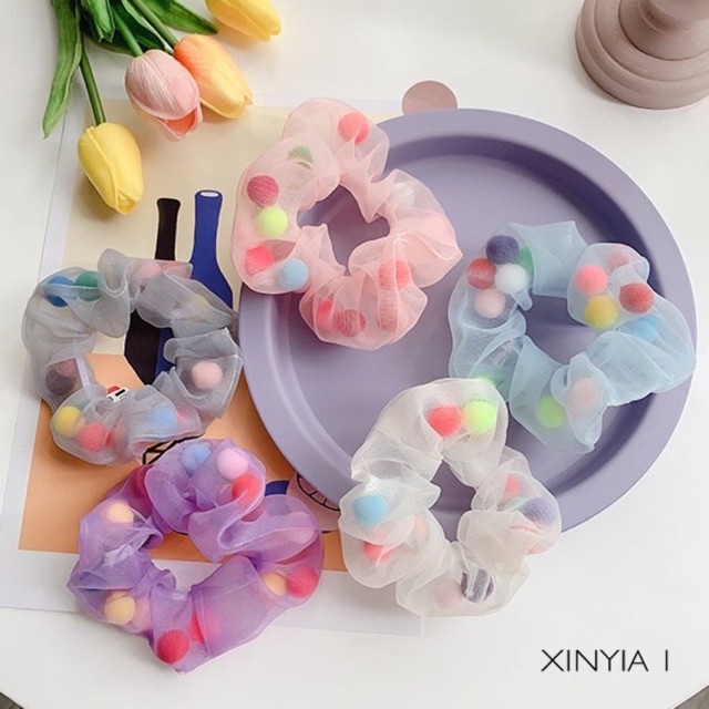 DÂY CỘT TÓC VẢI SCRUNCHIES DỄ THƯƠNG