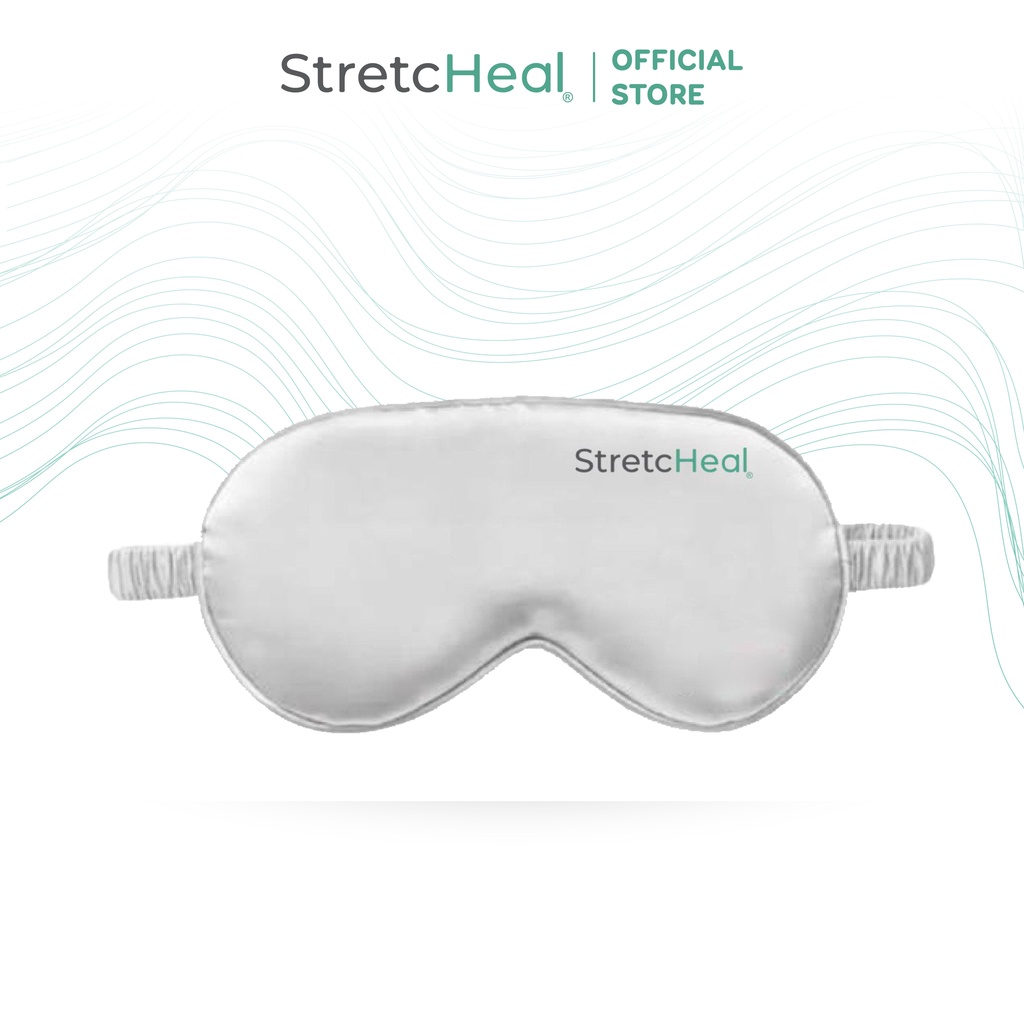 Set Bịt Mắt Ngủ Lụa Kèm Bờm Tóc Có Túi Đựng Stretcheal Nhập Khẩu Từ Mỹ
