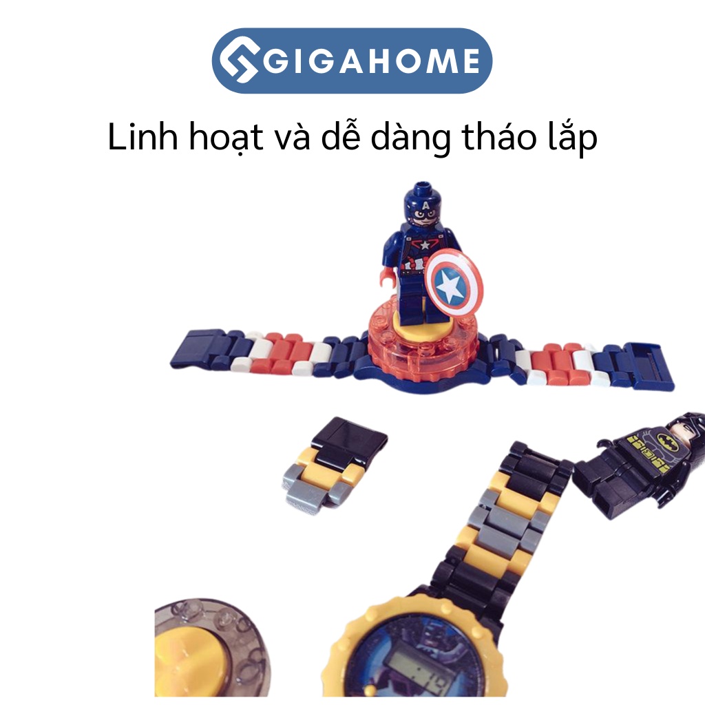 Đồ Chơi Đồng Hồ Biến Hình Siêu Anh Hùng Robot GIGAHOME Cho Bé Tự Do Lắp Ráp 7903