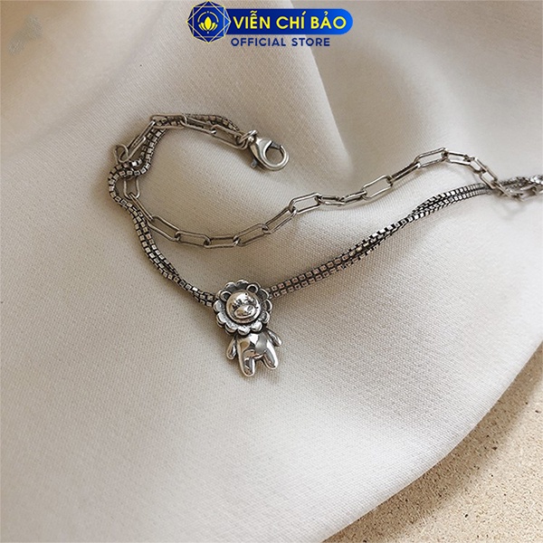 Lắc tay bạc nữ Charm mặt dễ thương chất liệu bạc Thái thời trang phụ kiện trang sức nữ thương hiệu Viễn Chí Bảo L000273