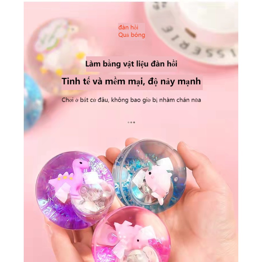 Bóng đàn hồi đồ chơi trẻ em bóng phát sáng cho bé trai bóng phát sáng bóng câu đố bé có dây bé gái quả cầu pha lê