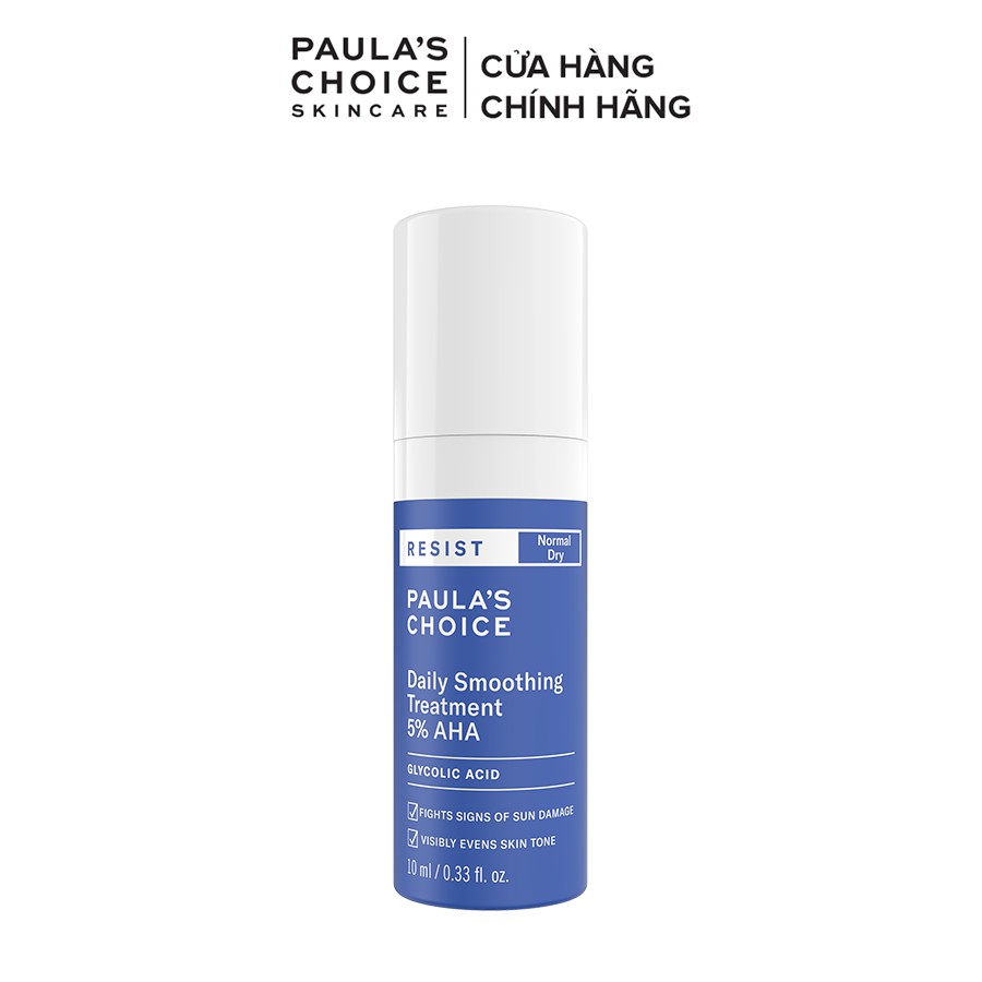 Kem loại bỏ tế bào chết làm mềm da chứa 5% AHA Paula's Choice Resist Daily Smoothing Treatment With 5% AHA 10ml 7667