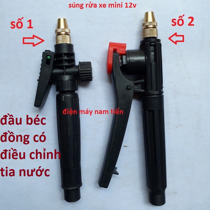 Súng xịt máy rửa xe mini 12v