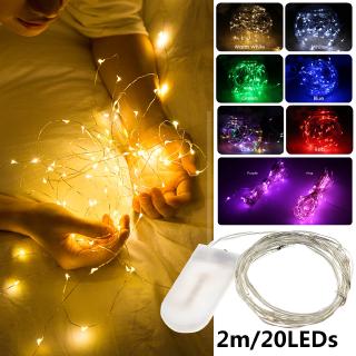 Dây đèn Led 20 bóng dài 2m trang trí tiệc dùng pin tiện dụng
