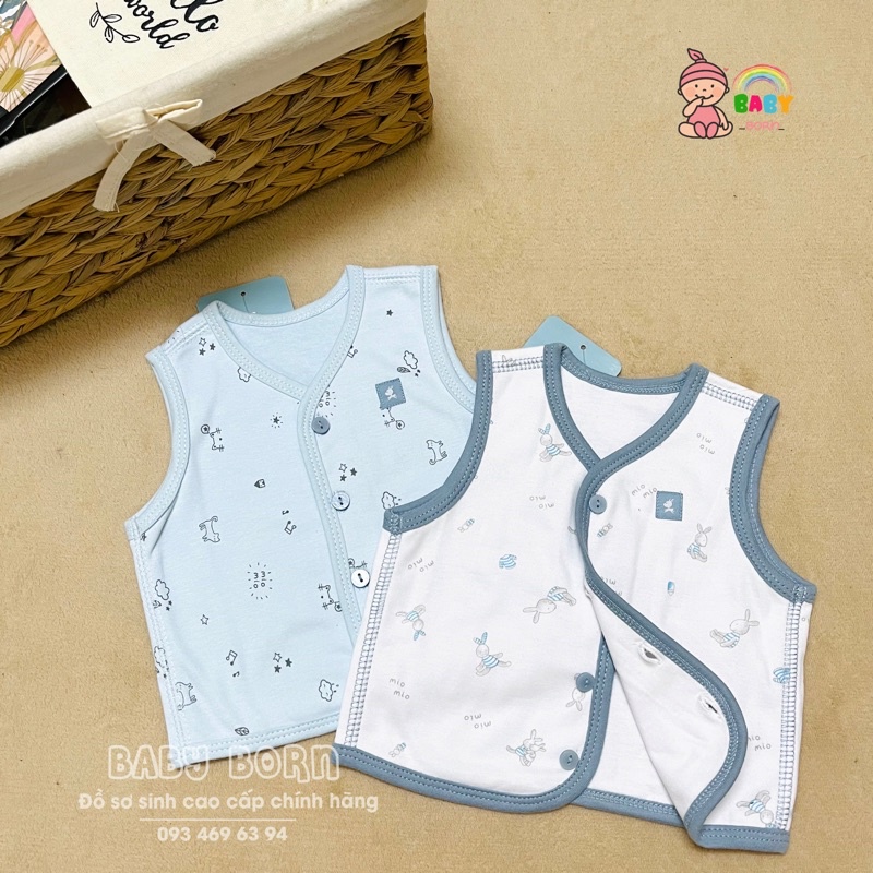 Áo gile cotton 2 lớp Mio mio dày dặn, mềm ấm cho bé