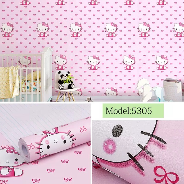 Giấy dán tường kitty-decal 10 mét giấy dán tường sẵn keo rộng 45cm