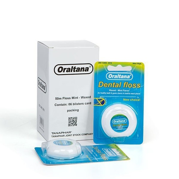 (CHÍNH HÃNG) Chỉ Nha Khoa Oraltana Dental Floss - Cuộn 50m