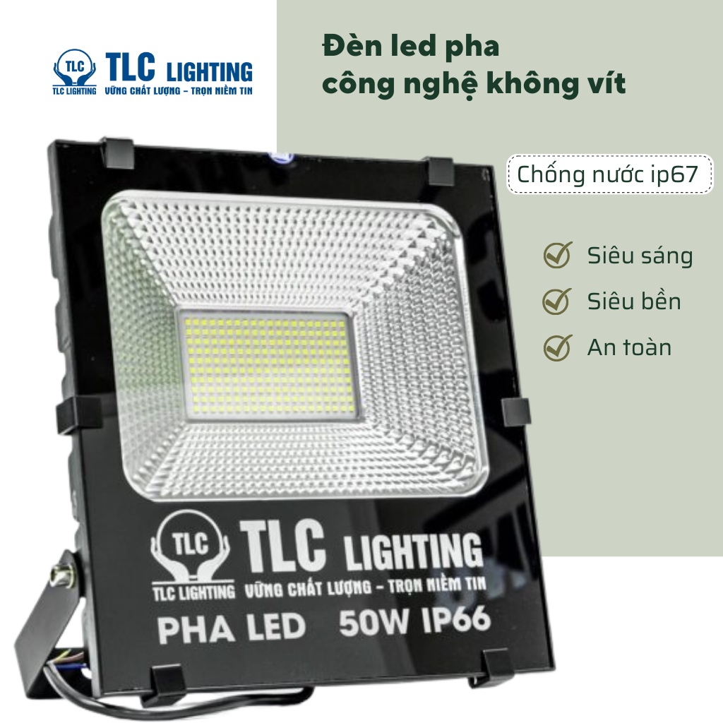 Đèn cao áp, đèn pha cao áp, Đèn Led Pha Không Vít Công Nghệ Hiện Đại, Chống Nước 2 Lớp Siều Bền, Chiếu Sáng Cực Tốt