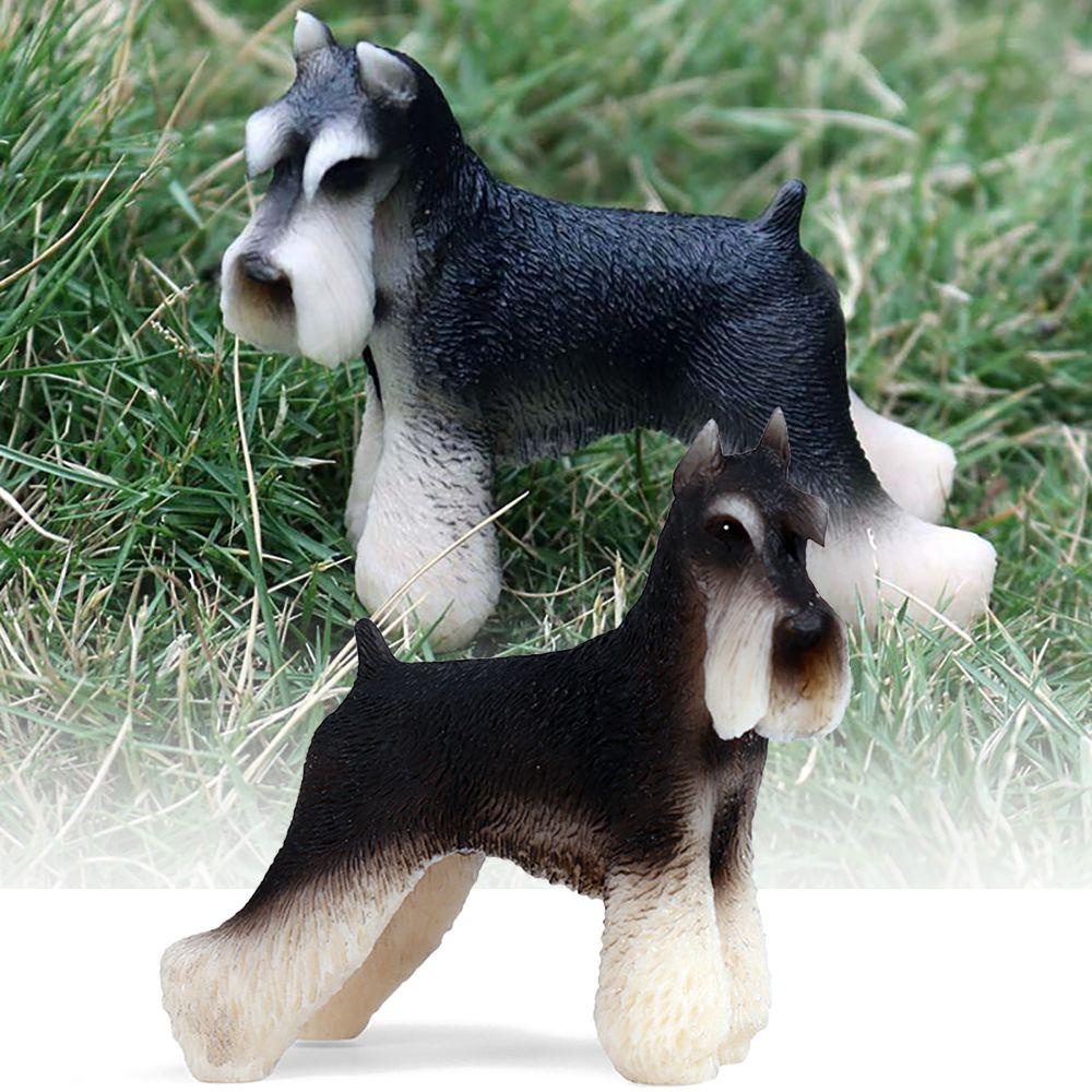 Mô Hình Chú Chó Schnauzer Sống Động Như Thật Dùng Làm Quà Tặng