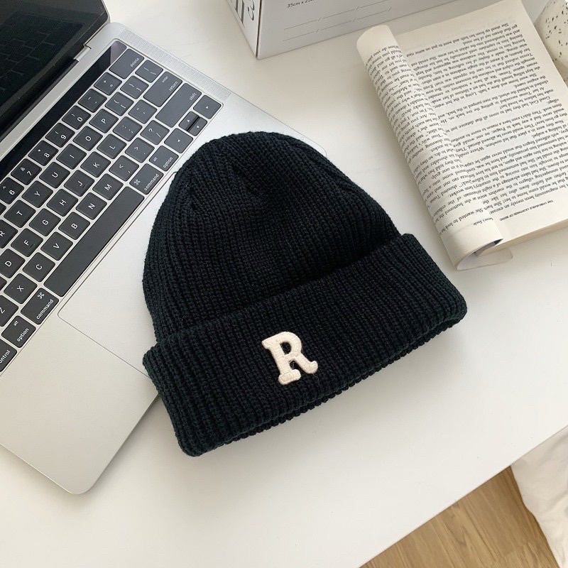 16 Màu Mũ Len Thêu Họa Tiết Chữ Thời Trang Thu đông Sành điệu Dành Cho Nữ