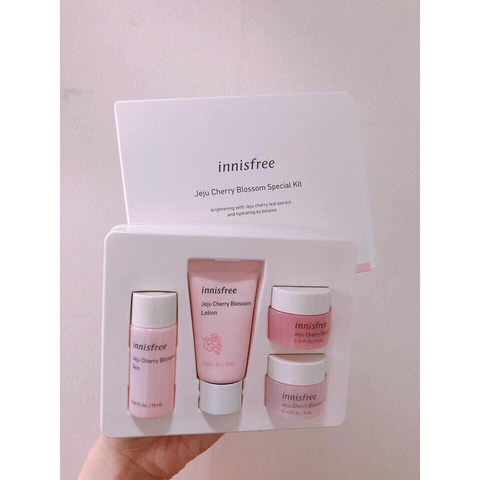 (Set Mini) Bộ Dưỡng Trắng Da Hoa Anh Đào innisfree innisfree JeJu Cherry Blossom Special Kit