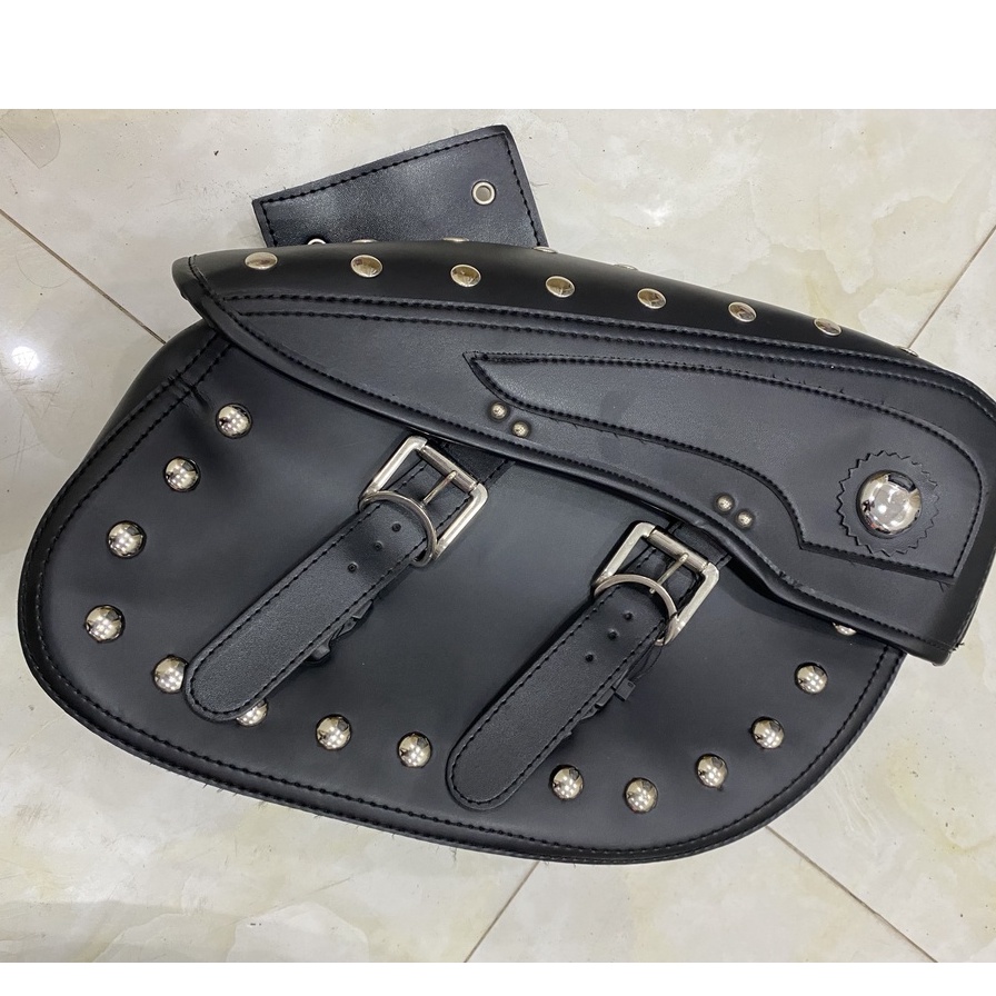 1 Cặp Túi Da Treo Xe Máy Các Dòng Cafe Racer, tracker, Classic 67 CD CL