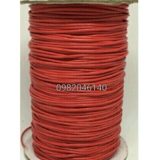 10m dây sáp bóng màu đỏ 1mm