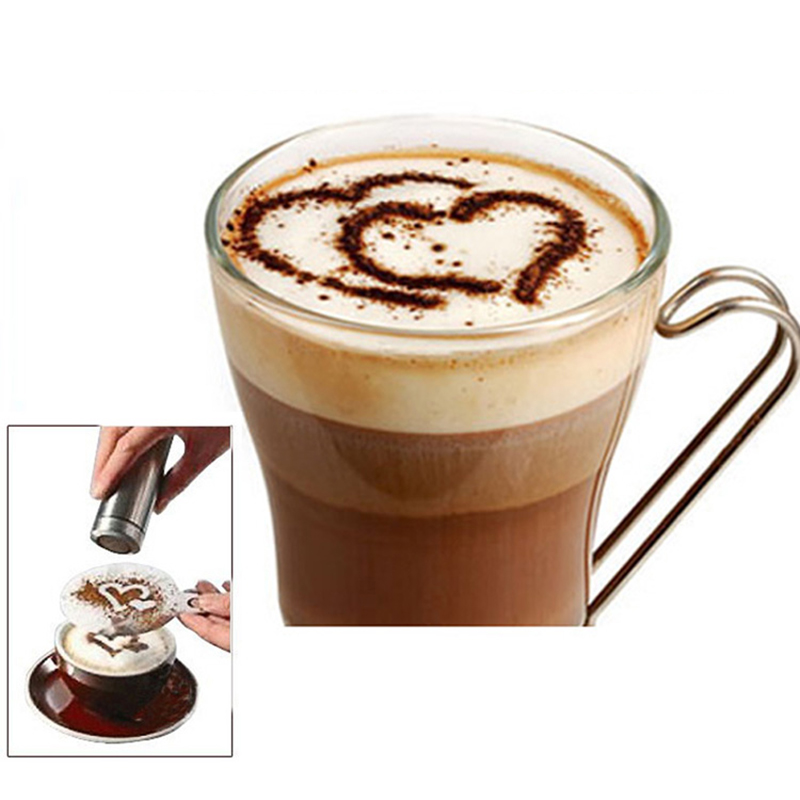 Cafe Foam Spray Template Barista Stencils Decoration  Fancy Coffee Printing Flower Mold Latte Cappuccino Stencil 16pcs Pattern Cappuccino Printing Creative Garland Mold Coffee Foam Spray Template Decor Art Coffee Foam Spray Template Plastic Coffee Model