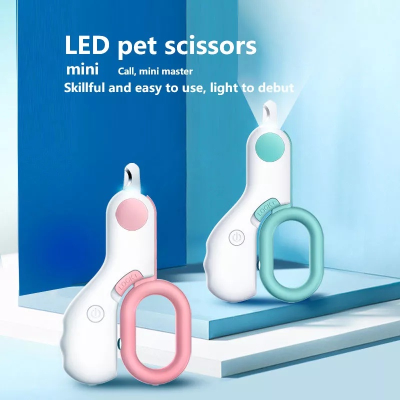 Dụng cụ cắt móng mini cho mèo cưng/ chó cưng chăm sóc chuyên nghiệp có đèn LED