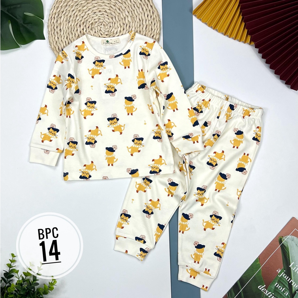 Bộ quần áo mùa thu đông LITIBABY, hình họa tiết