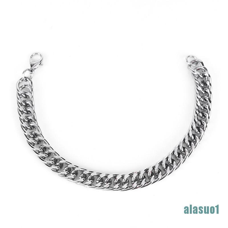 Vòng Tay Dây Xích Bằng Thép Không Gỉ Phong Cách Punk Cá Tính Cho