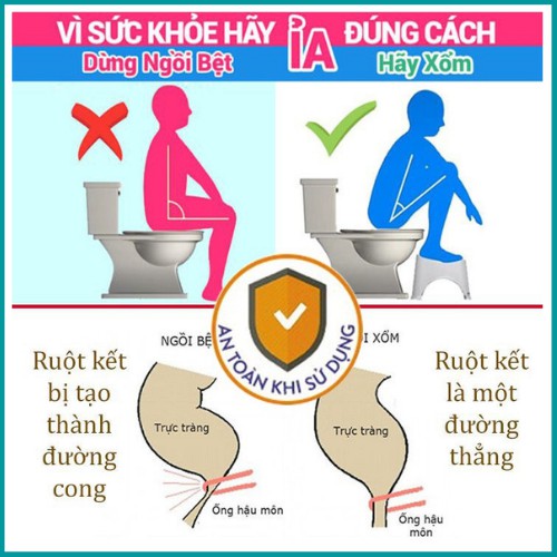 Ghế kê chân toilet,ghế kê chân bồn cầu cho bé khi đi vệ sinh chống táo bón Song Long Plastic - 2798