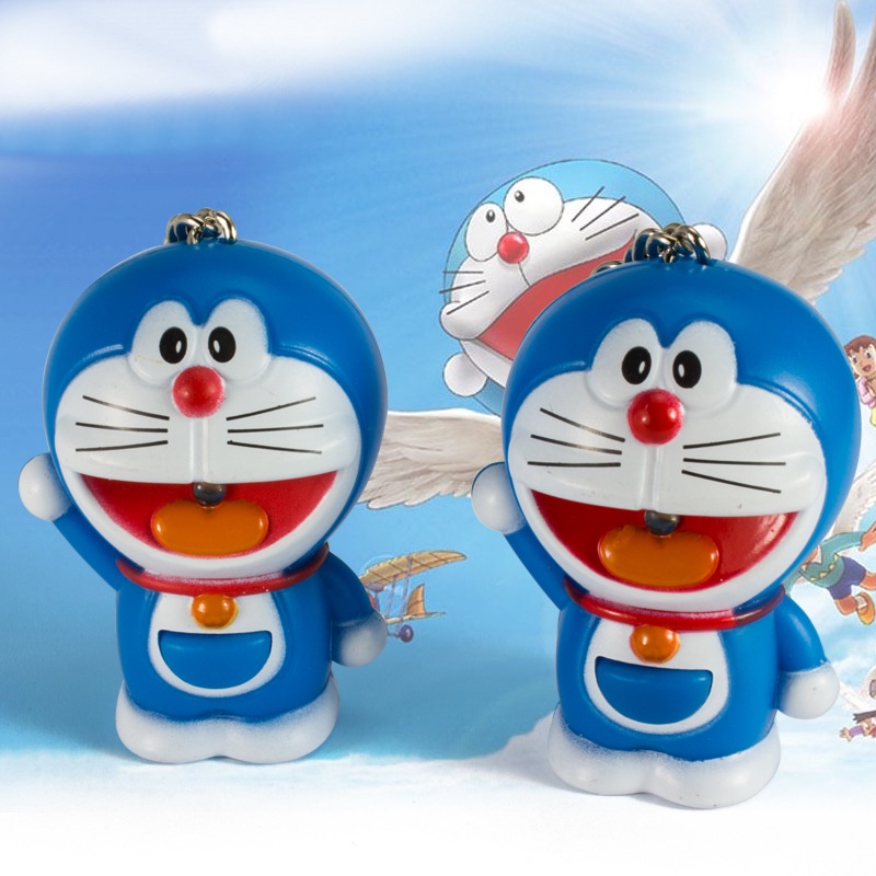 Móc Khóa Doraemon Doremon Phát Sáng Đèn Led Có Nhạc Có Đèn 3 trong 1 phong cách độc đáo cá tính xả stress hoặc làm quà