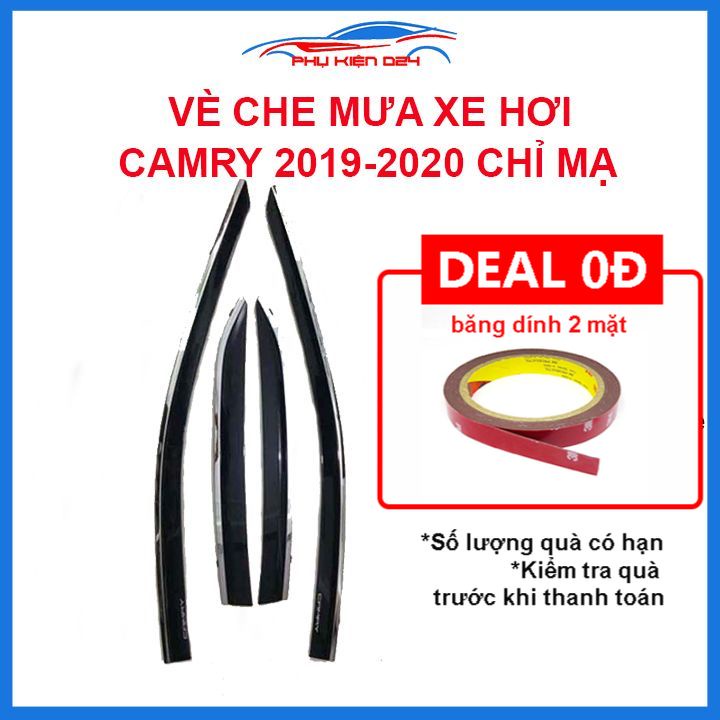 Vè mưa Camry 2019-2020 vè chỉ mạ che mưa bảo vệ xe