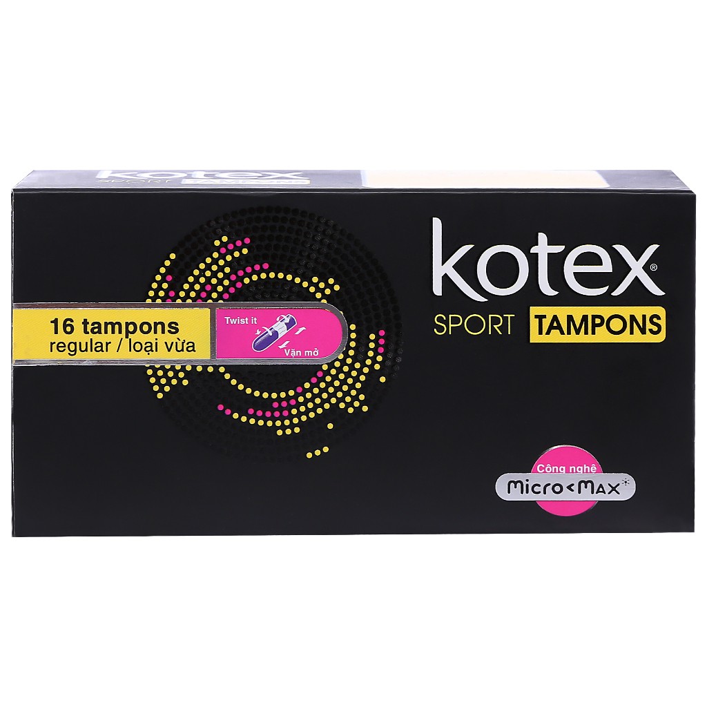 Băng vệ sinh Kotex Sport Tampon (16 miếng)