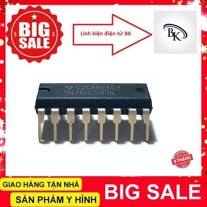 combo 5 IC 74HC595 DIP-16 (74HC595N 74595)