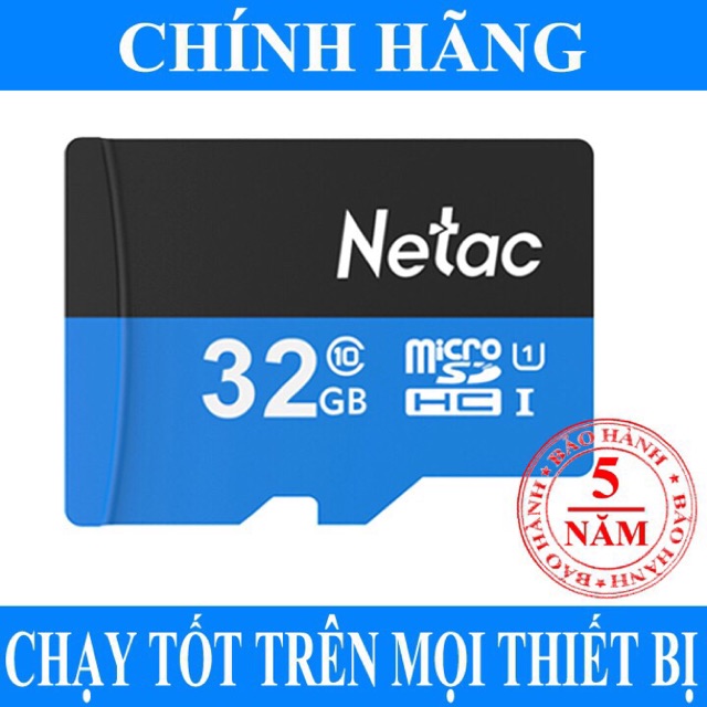 Thẻ micro SD 32G Netac. Bảo hành 5 Năm