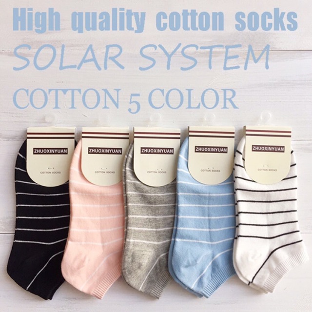 [ TẤT KẺ BASIC ] 5 Màu Đáng Yêu - Tất Unisex Co Dãn Thoải Mái - Dùng Được Cho Cả Nam Và Nữ - Không Xù - Siêu Mịn Màng !!