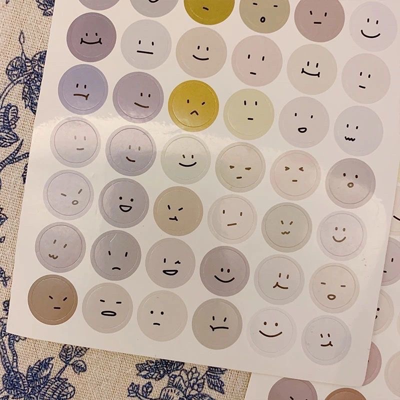 Sticker 35 mặt tròn cảm xúc