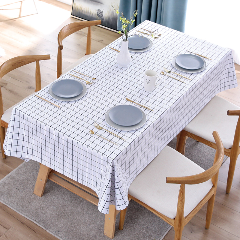 Tablecloth waterproof, anti-scald, oil-proof, disposable PVC table cloth desk ins student fabric net red Nordic coffee table table mat